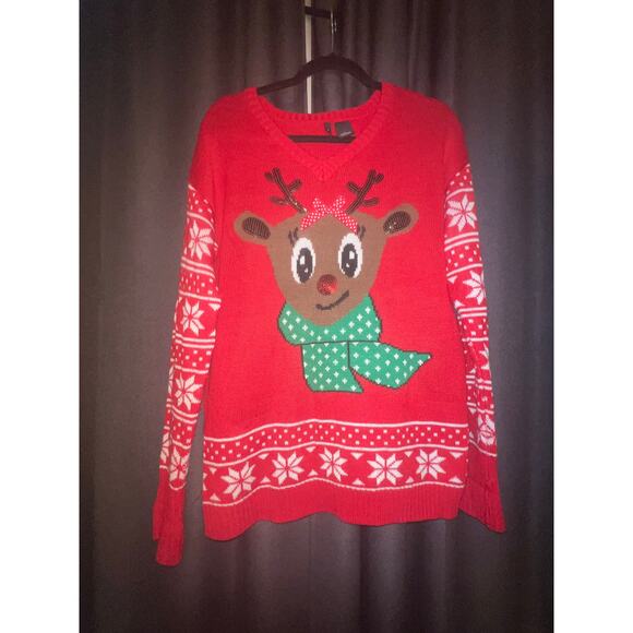 Ugly Christmas Sweater Xmas Size Large - Picture 1 of 3